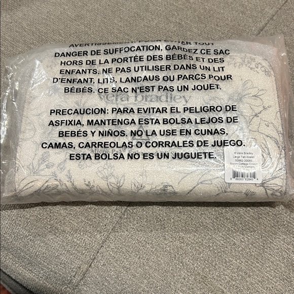 Vera Bradley Bloom Cottage Cream Large Tab Wallet - Picture 9 of 9